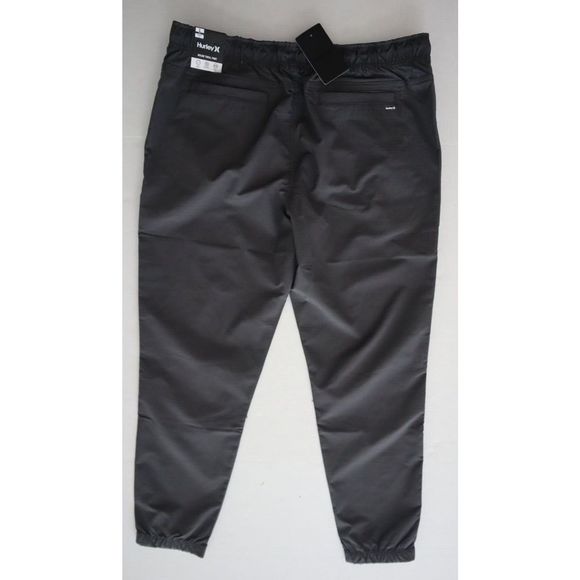 Hurley HFA21VMB 02546 Men's Sz L Dark Stone Gray Nylon Stretch Twill Joggers $60 - Picture 2 of 10